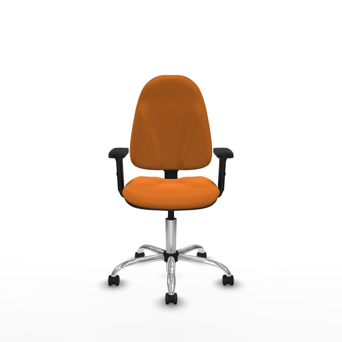 PIQUERAS Y CRESPO Silla de oficina Algarra Naranja con Brazos 2D