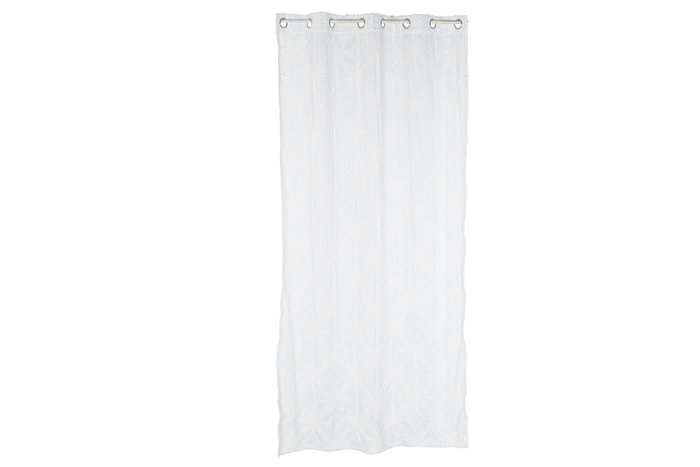 DKD Home Decor Coord cama 1c24 Cortina Boho Blanco 260 x 140 cm (2 Unidades)