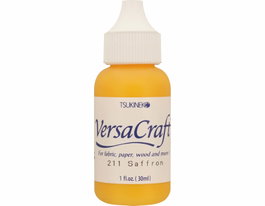 Tsukineko Tinta VERSACRAFT para textil color amarillo Saffron 30ml