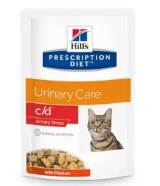 Hill's Hpd Feline C-D Urinary Stress Pouch Caja 12x85 gr Alimento para Gatos con Problemas Urinarios