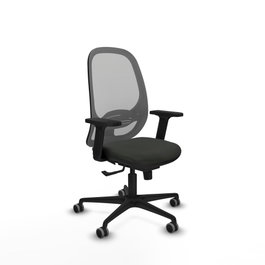 PIQUERAS Y CRESPO Silla de oficina Cilanco con mecanismo Sincro, Negro y Gris