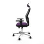 PIQUERAS Y CRESPO Silla de oficina Jorquera con mecanismo Sincro/Traslack, Morado y Negro