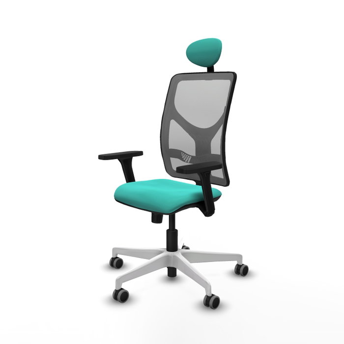 PIQUERAS Y CRESPO Silla de oficina Motilla con mecanismo Sincro, Turquesa y Gris PIQUERAS Y CRESPO Silla de oficina Motilla con mecanismo Sincro, Turquesa y Gris