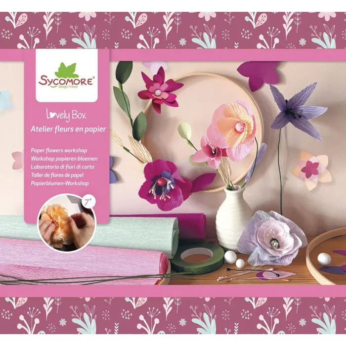 Sycomore SYC3517130014250 Preciosa Caja - Taller de Flores de Papel - A partir de 7 Años Sycomore SYC3517130014250 Preciosa Caja - Taller de Flores de Papel - A partir de 7 Años