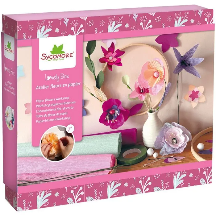 Sycomore SYC3517130014250 Preciosa Caja - Taller de Flores de Papel - A partir de 7 Años Sycomore SYC3517130014250 Preciosa Caja - Taller de Flores de Papel - A partir de 7 Años