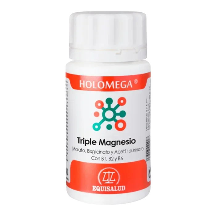 EQUISALUD Holomega Triple Magnesio con Vitaminas B1, B2 y B6 (50 cápsulas) EQUISALUD Holomega Triple Magnesio con Vitaminas B1, B2 y B6 (50 cápsulas)