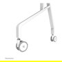 Neomounts FL50-515WH1 Carro con Ruedas Giratorio para Pantalla Samsung Flip 55-65", Blanco, Acero, Soporte 50 kg, VESA 400x400