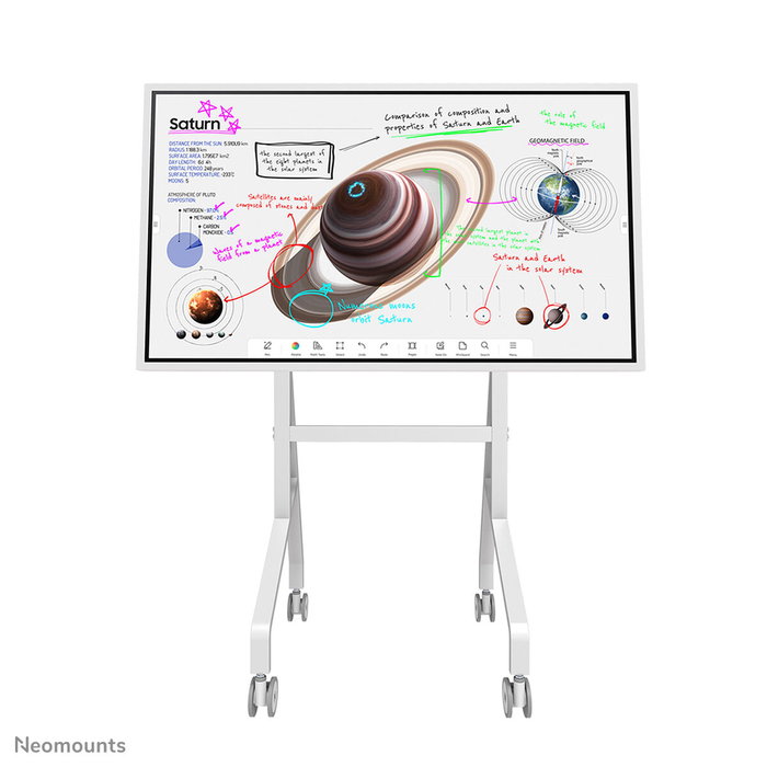 Neomounts FL50-515WH1 Carro con Ruedas para Samsung Flip 55-65 pulgadas, Blanco