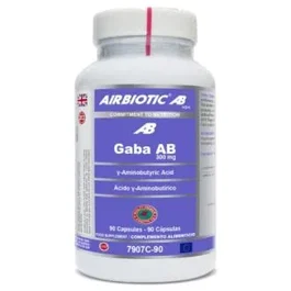 AIRBIOTIC Gaba Ab 300Mg 90Cap Ácido gamma aminobutírico Neurotransmisor Cerebral Complemento Alimenticio
