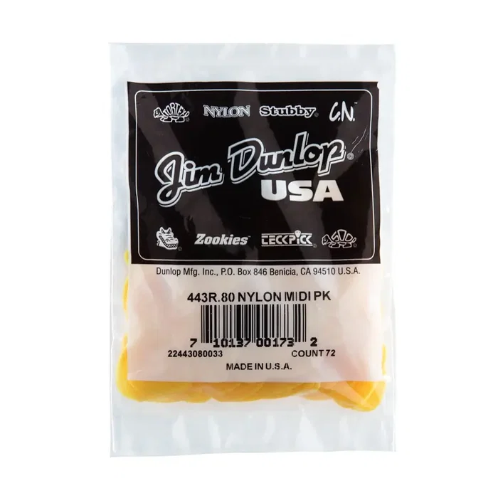 Dunlop Púas Nylon Midi 0,80 mm (72 unidades)