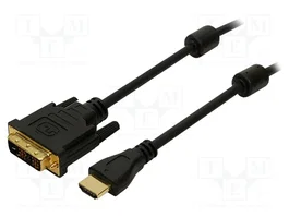 LogiLink Cable HDMI a DVI-D de 2 m, Negro