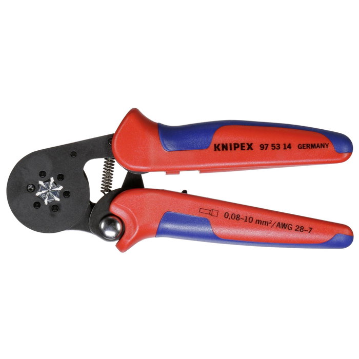 Knipex Alicates de crimpado autoblocantes para terminales de tubo