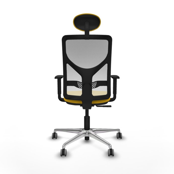 PIQUERAS Y CRESPO Silla de oficina Motilla con mecanismo Sincro, Amarillo y Blanco