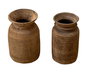 DKD Home Decor Jarrón de Madera Nepal Surtido Natural 15x15x24 cm
