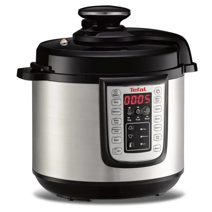 TEFAL CY505E10 Fast&Delicious Multicooker, 25 programas, Cocción a presión, Tecnología de presión segura, Hasta 6 personas TEFAL CY505E10 Fast&Delicious Multicooker, 25 programas, Cocción a presión, Tecnología de presión segura, Hasta 6 personas