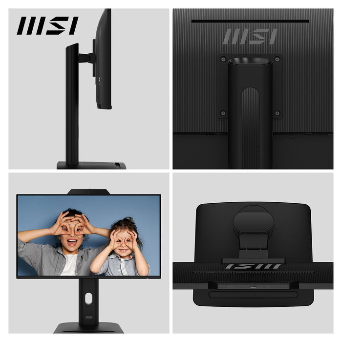 MSI Pro MP242PMGDE - Monitor 24" (60,5 cm / 23.8") IPS Full HD 1920x1080, 120 Hz, 1ms (MPRT), 115% sRGB, USB-C Hub, Altavoces, Webcam, VESA