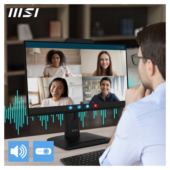 MSI Pro MP242PMGDE Monitor de 23.8 pulgadas IPS FHD 120Hz Negro