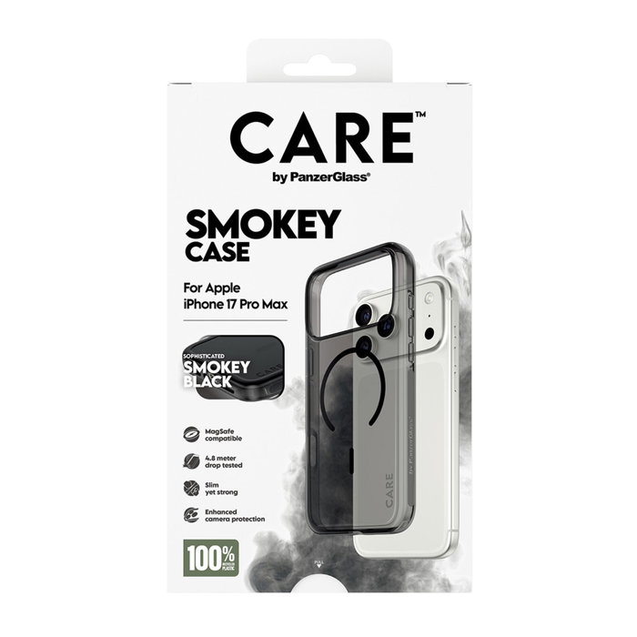 PanzerGlass CARE Urban Explorer Smokey MagSafe para iPhone 17 Pro Max, Negro