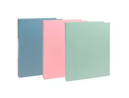 Exacompta Carpeta 2 Anillas 30 mm Redondas A4+ Cartón Reciclado Forrado Colores Surtidos Autentik