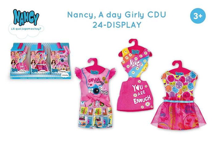 Famosa Ropa Nancy A Girly Day - Modelos Surtidos, 3 Vestidos, Plástico, 36 Meses, Español