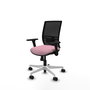 PIQUERAS Y CRESPO Silla de oficina Yunquera con mecanismo Sincro, Rosa y Negro