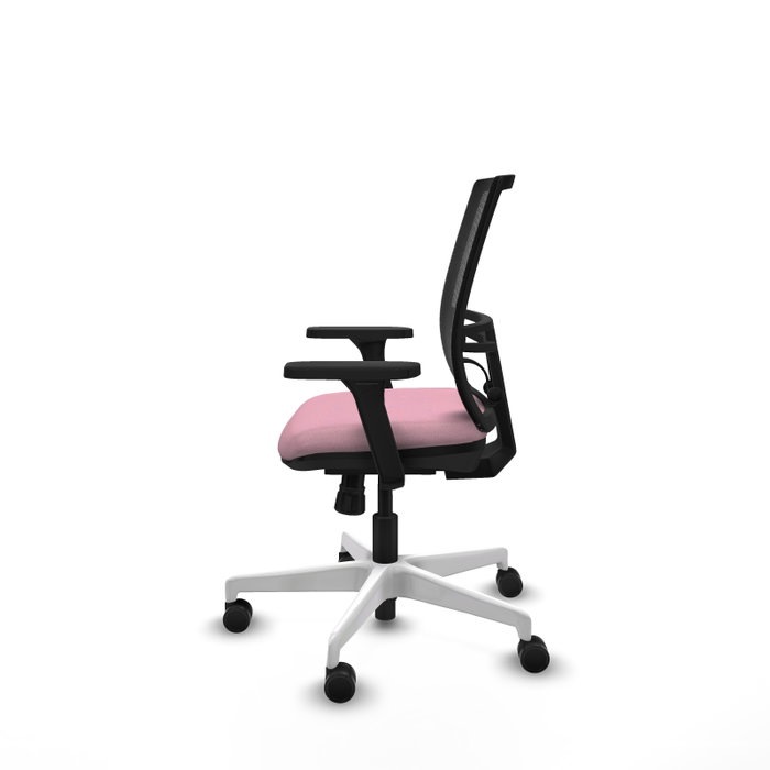 PIQUERAS Y CRESPO Silla de oficina Yunquera con mecanismo Sincro, Rosa y Negro