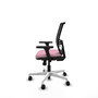 PIQUERAS Y CRESPO Silla de oficina Yunquera con mecanismo Sincro, Rosa y Negro