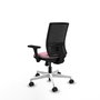 PIQUERAS Y CRESPO Silla de oficina Yunquera con mecanismo Sincro, Rosa y Negro