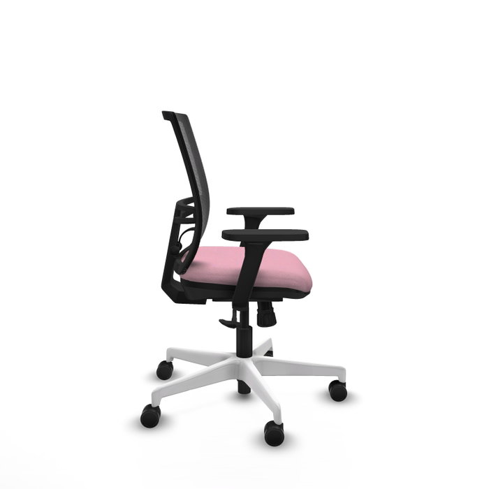 PIQUERAS Y CRESPO Silla de oficina Yunquera con mecanismo Sincro, Rosa y Negro
