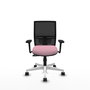 PIQUERAS Y CRESPO Silla de oficina Yunquera con mecanismo Sincro, Rosa y Negro