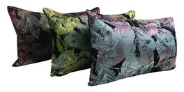 DKD Home Decor Cojín de Poliéster con Diseño de Hojas, Surtido de 3 Unidades