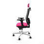 PIQUERAS Y CRESPO Silla de oficina Horna Rosa con mecanismo Sincro