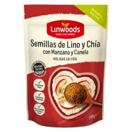 LINWOODS Semillas de Lino Chia Manzana Canela Molidas 200G