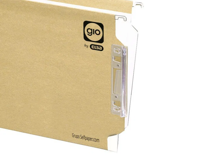 Gio Carpeta Colgante Visor Lateral Bicolor Kraft/Blanco Folio