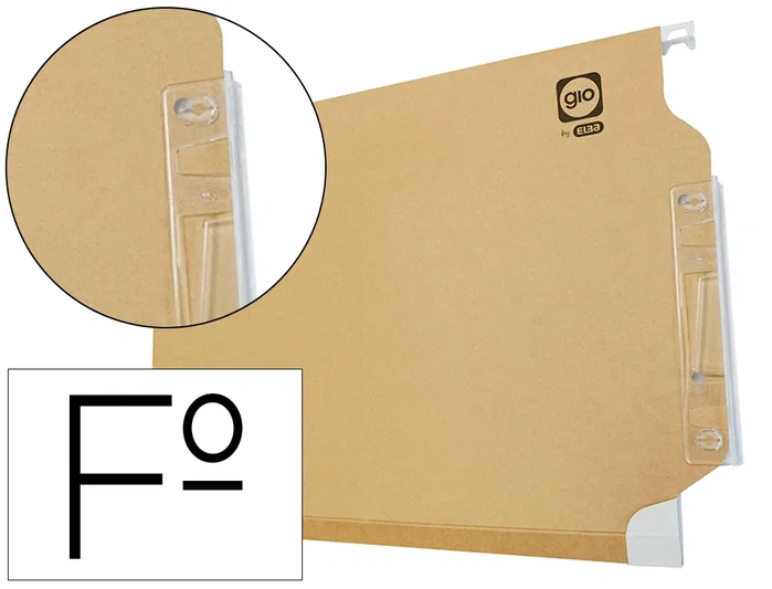 Gio Carpeta Colgante Visor Lateral Bicolor Kraft/Blanco Folio