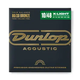 Dunlop Juego Acústica Bronze 80/20 Extra Light 10-48 para Guitarra
