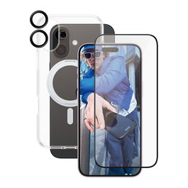 PanzerGlass CARE™ 3-in-1 Ceramic Bundle para iPhone 16 Plus