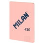 Milán Cuaderno A4 Encolado 48 Hojas Cuadriculadas Rosa Serie 430
