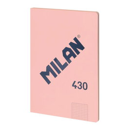 Milán Cuaderno Colección 430 since 1918 A4 Encolado Rosa 48 Hojas Cuadriculadas 5x5mm Papel 95gr Microperforado Tapa Flexible