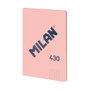Milán Cuaderno A4 Encolado 48 Hojas Cuadriculadas Rosa Serie 430