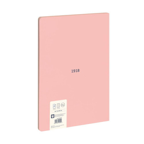 Milán Cuaderno A4 Encolado 48 Hojas Cuadriculadas Rosa Serie 430