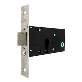 Micel CRE01 Cerradura de Embutir con Entrada de 70 mm para Cilindro Perfil Europeo, Leva Larga L15, Acero Inoxidable Acabado Inox