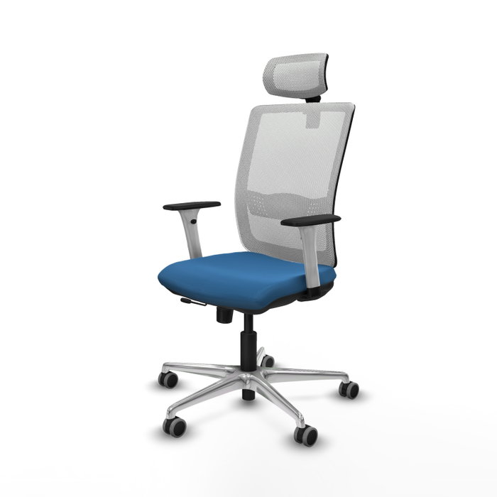 PIQUERAS Y CRESPO Silla de oficina Haches con mecanismo Sincro/Traslack, Azul claro y Blanco PIQUERAS Y CRESPO Silla de oficina Haches con mecanismo Sincro/Traslack, Azul claro y Blanco