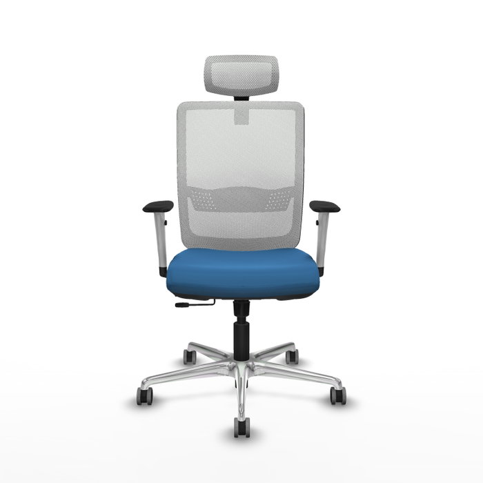 PIQUERAS Y CRESPO Silla de oficina Haches con mecanismo Sincro/Traslack, Azul claro y Blanco PIQUERAS Y CRESPO Silla de oficina Haches con mecanismo Sincro/Traslack, Azul claro y Blanco