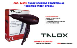 TALOX Secador Profesional 1900-2300 W ATD004