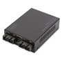 Digitus Convertidor de Medios Fast Ethernet SC/SC 100 Mbit/s 100BASE-FX Multimodo Monomodo 20km Negro