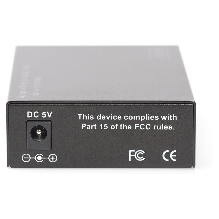 Digitus Convertidor de Medios Fast Ethernet SC/SC 100 Mbit/s 100BASE-FX Multimodo Monomodo 20km Negro