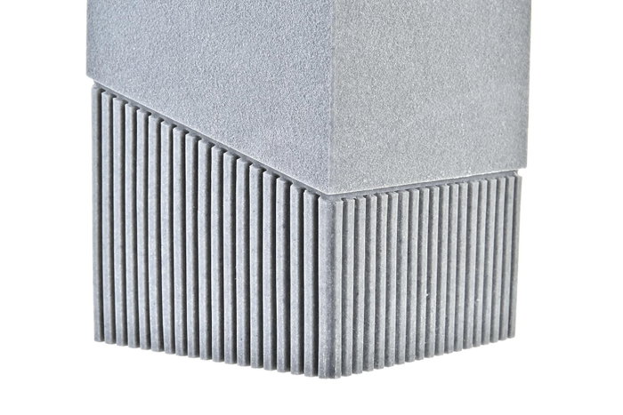 DKD Home Decor Escobillero de Resina e Inox Gris y Plateado 9,5x9,5x37 cm
