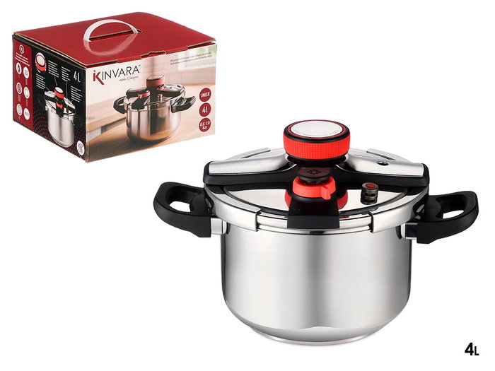Kinvara Olla a Presión 4L con Rueda de Silicona | Dimensiones 37x26x18.5 cm | Apta para Todas las Estufas (Set de 6) Kinvara Olla a Presión 4L con Rueda de Silicona | Dimensiones 37x26x18.5 cm | Apta para Todas las Estufas (Set de 6)