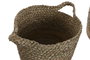 DKD Home Decor Set de 3 Cestas de Fibra Seagrass Natural 42x30x25 cm